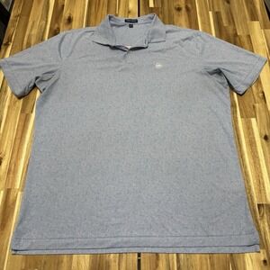 Peter Millar Polo Shirt Mens‎ XL Blue Geometric Crown Crafted Performance Golf